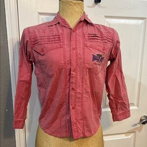 Vintage Bugle Boy Faded Rose Button-Down Shirt